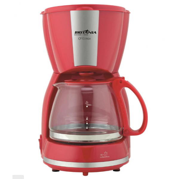 CAFETERA BRITANIA CP15 220V RED/INOX